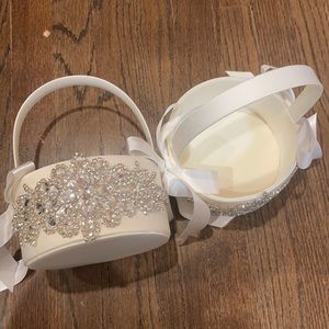 New! Off white flower girl baskets (2 baskets)